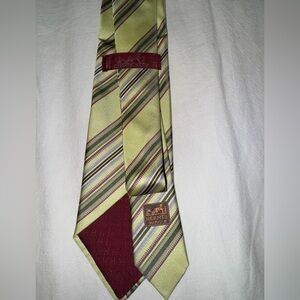 Hermes silk green tie